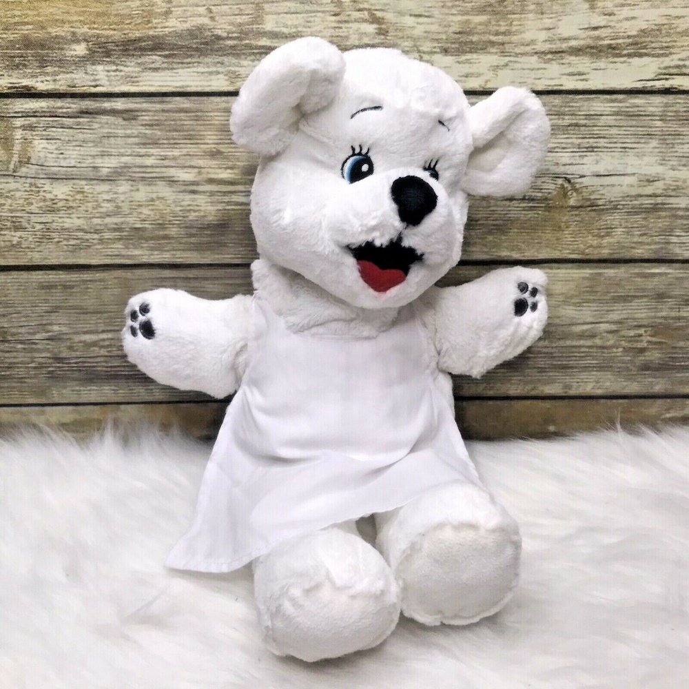 Bimbo Bread White Bear Baker Hand Puppet Plushie